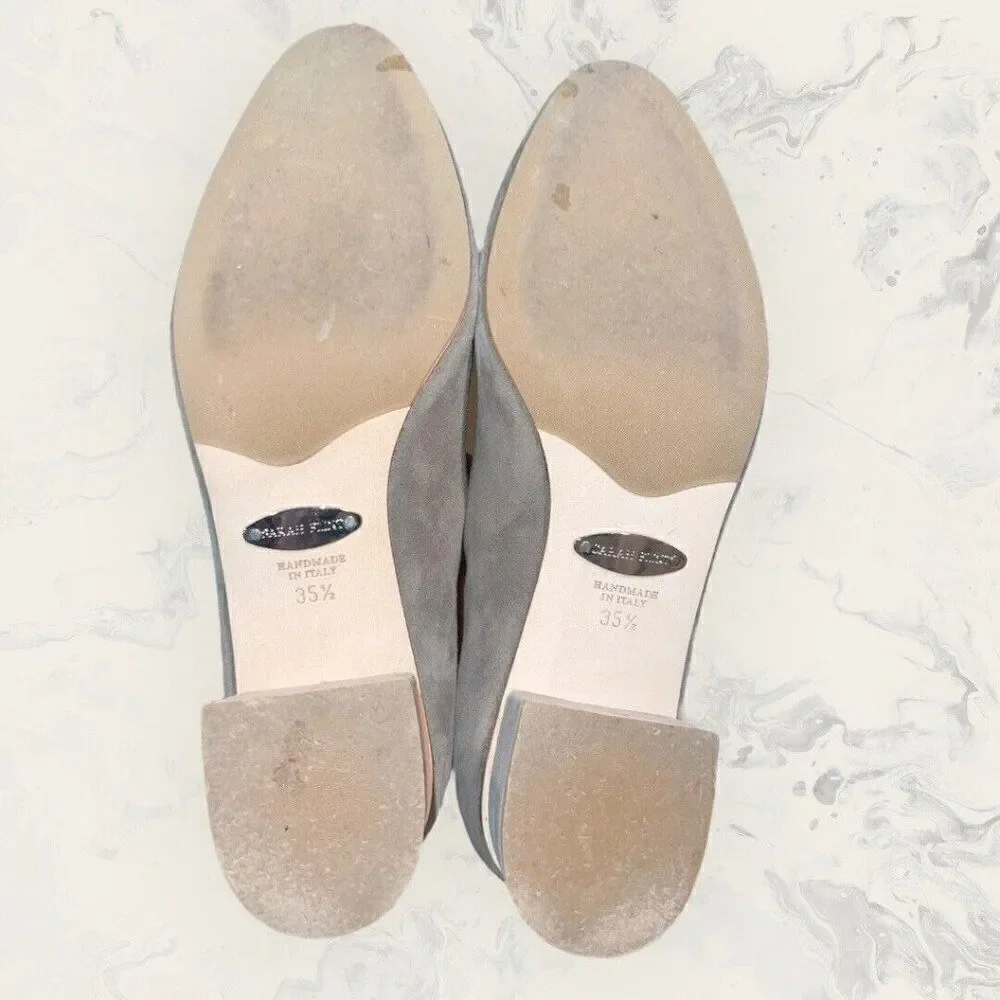 Sarah Flint Rose Taupe Suede Pump Heeled Designer Shoes Women’s Size 5.5